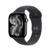 Apple Watch Series 11 GPS 46mm Jet Black Aluminium Case with Black Sport Band - M/L (195950462791)