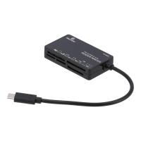 ราคา TECHPRO Port Hub Mul-Function 6 in 1 Type-C Card Reader Black (8857881223033)