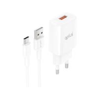 ราคา อะแดปเตอร์ QPLUS Wall USB Charger 1 USB-A (2.4A/12W) + USB-A to USB-C Cable 1M. White (AU-50) (8856899549760)