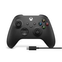 ราคา จอยคอนโทรลเลอร์ Microsoft Xbox Controller + USB-C Cable Black V2 (196388518272)