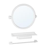 ราคา ชุดกระจกพลาสติกกลม 3 ชิ้น MOYA 1407 สีขาว (191251)