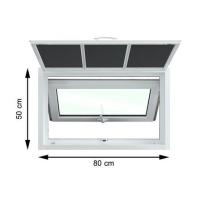 ราคา หน้าต่างบานกระทุ้ง อะลูมิเนียม มุ้ง LYNN X-SERIES 80X50 ซม. สีขาว (277802)