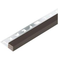 ราคา กรุยเชิงอะลูมิเนียมลายไม้ขอบเงิน DP 1.8 มม. 2 ม. สีโอ๊คดำ (292842)