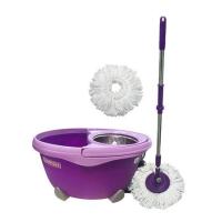 ราคา ชุดอุปกรณ์ถังปั่นพร้อมไม้ม็อบ BE WISH STAINLESS PRO 2 สีม่วง (1029586)