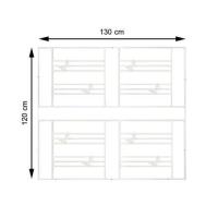 ราคา หน้าต่างเหล็กดัด S.D.BRILLIANT 130x120 ซม. สีขาว (1050596)