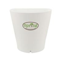 ราคา กระถางแขวนพลาสติก SPRING 18 ซม. สีขาว (1075923)