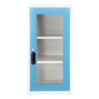 ราคา ตู้เหล็กบานเปิดกระจก KIOSK UDB-2 สีขาว/ฟ้า (1092158)