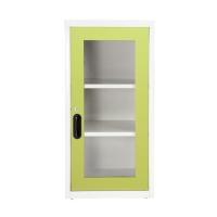 ราคา ตู้เหล็กบานเปิดกระจก KIOSK UDB-2 สีขาว/เขียว (1100186)
