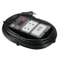 ราคา บล็อกยาง 4x4 พร้อมสาย VCT3x1 2 ช่อง 3 USB ELECTON ERB10-USB4310 10 เมตร สีสีดำ (1115263)
