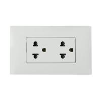 ราคา ชุดเต้ารับคู่ 3 ขา BTICINO SAE2125DBN สีขาว (1127328)