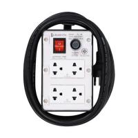 ราคา บล็อกยาง 4x4 พร้อมสาย VCT3x1.5 4ช่อง 1สวิตช์ ELECKTA 5 เมตร สีดำ (1144134)