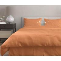 ราคา ชุดผ้าปูที่นอน 5 ฟุต 3 ชิ้น BED CLIP MICROTEX สีส้มพาสเทล (1154288)