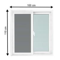 ราคา หน้าต่างบานเลื่อน UPVC S-S มุ้ง WINDOW ASIA 100X110 ซม. สีขาว (1165799)