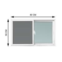 ราคา หน้าต่างบานเลื่อน UPVC S-S มุ้ง WINDOW ASIA 80X50 ซม. สีขาว (1166012)