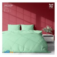 ราคา ชุดผ้าปูที่นอน 4 ฟุต 2 ชิ้น BED CLIP MICROTEX สี LIGHT GREEN (1198503)