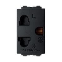 ราคา เต้ารับเดี่ยว 3 ขา 1 ช่อง ฺELECKTA BASIC สีดำ (1199217)