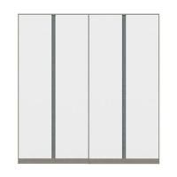 ราคา ตู้เสื้อผ้า 4 บานเปิด KONCEPT BLOX 200 ซม. สีขาว (1226103)