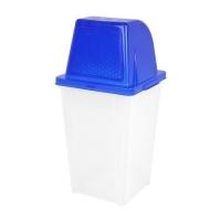 ราคา ถังขยะเหลี่ยมฝาสวิง ACCO 60 ลิตร สีน้ำเงิน/ใส (1229920)