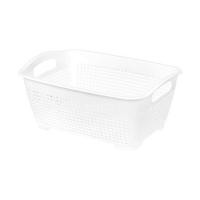 ราคา ตะกร้าพลาสติกสี่เหลี่ยมผืนผ้า KECH EAZY 13x21x29.2 ซม. สีขาว (1244457)