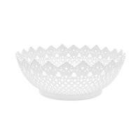 ราคา ตะกร้าพลาสติกกลมลายฉลุ KECH EAZY สีขาว (1244467)