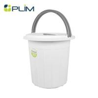 ราคา ถังน้ำกลมมีฝา PLIM 17 ลิตร สีขาว/เทา (1254995)