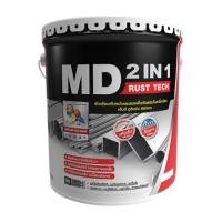 ราคา สีเคลือบกันสนิม TOA MD 2 IN 1 RUST TECH สีดำ เงา 5 แกลลอน (1267080)