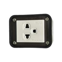 ราคา หัวปลั๊กยางตัวเมีย 3 ขา SOKAWA S-310 สีขาว/ดำ (1273864)