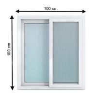 ราคา หน้าต่างบานเลื่อน UPVC HOFFEN 100X100 ซม. สีขาว (1203213)