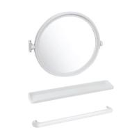 ราคา กระจกพลาสติกชุดกลม 3 ชิ้น ELEGANCE EG-9600 สีขาว (1253642)