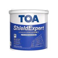 ราคา สีน้ำทาภายนอกและภายใน ชนิดกึ่งเงา TOA SHIELD EXPERT SUPERIOR PREMIUM 2 IN 1 BASE B สีขาว 1 แกลลอน (1267400)