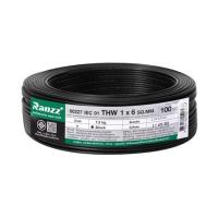 ราคา สายไฟ THW IEC01 RANZZ 1x6 ตร.มม. 100 ม. สีดำ (1287165)