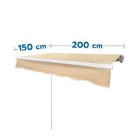 ราคา กันสาดผ้าพับได้ SUNSHIELD 200X150 ซม. สีเบจ (1253492)