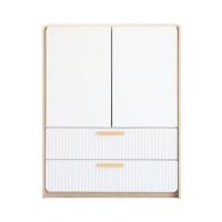 ราคา ตู้เสื้อผ้าเด็ก 2 บานเปิด มีลิ้นชัก OYAKOO LUNA 83 ซม. สีขาว/ลายไม้ (1283969)