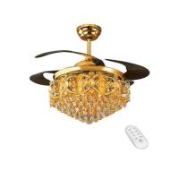 ราคา พัดลมโคมไฟ CARINI UFO-01-TRG 44 นิ้ว สีน้ำตาล/ทอง (1269132)