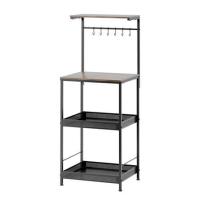 ราคา ชั้นวางของเหล็ก 3 ชั้น พร้อมชั้นแขวน และ TOP ไม้ มีล้อ STACKO RUSTIC 48x40.6x129.2 ซม. สีดำ (1293234)