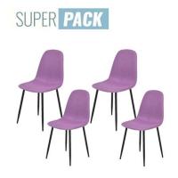 ราคา เก้าอี้ทานข้าว SB FURNITURE LALADA 59062949 สีม่วง (ชุด 4 ตัว) (1303257)