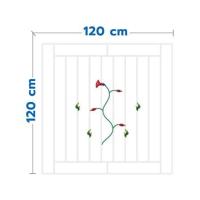 ราคา เหล็กดัดหน้าต่าง LYNN ลายใบชบาฮาวาย 120x120 ซม. สีขาว (1267026)