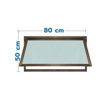 ราคา หน้าต่างบานเปิดกระทุ้ง อะลูมิเนียม มุ้ง AZLE 80X50 ซม. สีชา (1182981)