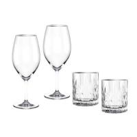 ราคา ชุดแก้วไวน์ 425 มล. และแก้ววิสกี้ 350 มล. OCEAN GLASS RETIREMENT CB PLATINUM RIMIMG (แพ็ก 4 ชิ้น) (1300786)