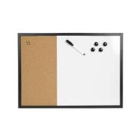 ราคา กระดานไวท์บอร์ดผสมบอร์ดไม้ก๊อก SNAZZ 35x50 ซม. สีดำ (1294657)