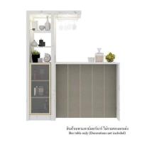 ราคา เคาน์เตอร์บาร์ตู้โชว์ฝั่งซ้าย SB FURNITURE MABEL 19208282 170 ซม. ลายหินอ่อนขาว (1248272)