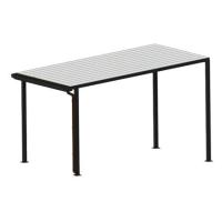 ราคา โรงจอดรถสำเร็จรูป หลังคาไวนิล มีรางน้ำฝน เสาธรรมดา SUNSHIELD 3x5 เมตร (1299400)