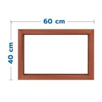 ราคา วงกบหน้าต่างไม้เบญจพรรณบานกระจกซ้อน VK 60x40 ซม. สีธรรมชาติ (1306689)