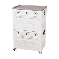 ราคา กล่องเก็บของพับได้ 2 ชั้น STACKO FURU 60x41x94 ซม. สีขาว (1294196)