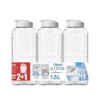 ราคา ขวดน้ำพลาสติก PET LOCKNLOCK 1.5 ลิตร แพ็ก 3 ขวด สีขาว (1276214)