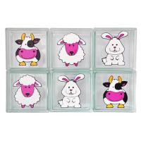 ราคา อิฐแก้ว 19x19x8 ซม. ช้างแก้ว ชุดสวนสัตว์ สีขาว (1151683)