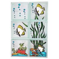 ราคา อิฐแก้ว 19x19x8 ซม. ช้างแก้ว ชุดปลาค้างคาวใต้ทะเล สีฟ้า (1240378)