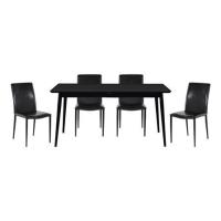 ราคา ชุดโต๊ะทานข้าว 4 ที่นั่ง SB FURNITURE MINIRA & ALADIN 59064061 สีดำ (1307243)