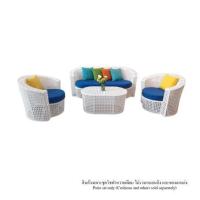 ราคา ชุดโซฟาสนาม 4 ที่นั่ง IVY SF025 PEARL SOFA SET สีขาว (1254284)