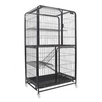 ราคา กรงแมวมีล้อ PETUS 76X53X137 ซม. สีดำ (1274703)